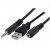 Conexion jack 3.5 hem. a usb "a" m+jack 3.5 m 0.1m