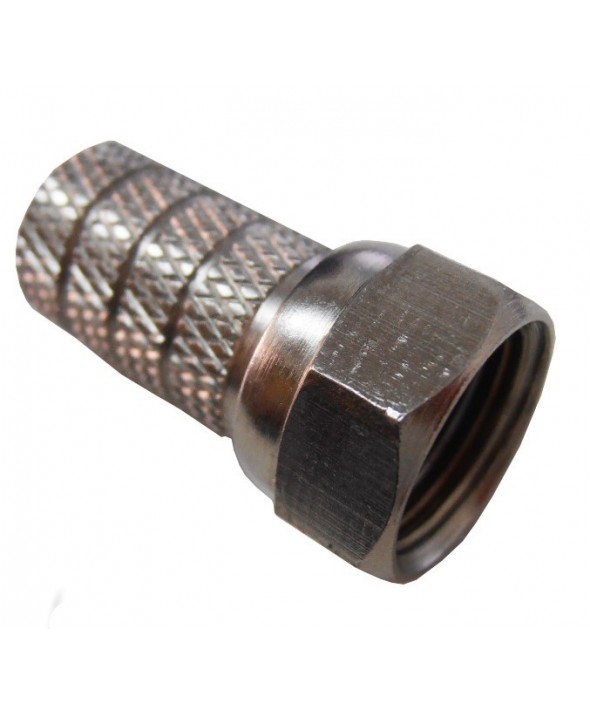 Conector "f" macho para coaxial 6.6mm