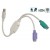 Adaptador ps2 hembra (teclado+raton) a usb "a" macho