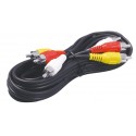 Conexion audio/video 3 rca m/m 3m