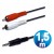 Conexion audio jack 3.5 st/m a 2 rca/m 1.5m