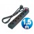 Base red multiple 6 vias con interruptor 1.5 m negra