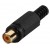 Conector rca hembra pvc negro hq