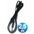 Conex.audio jack 3.5mm m/m st plano 2.5m negro