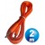 Conex.audio jack 3.5mm m/m st plano 2m naranja