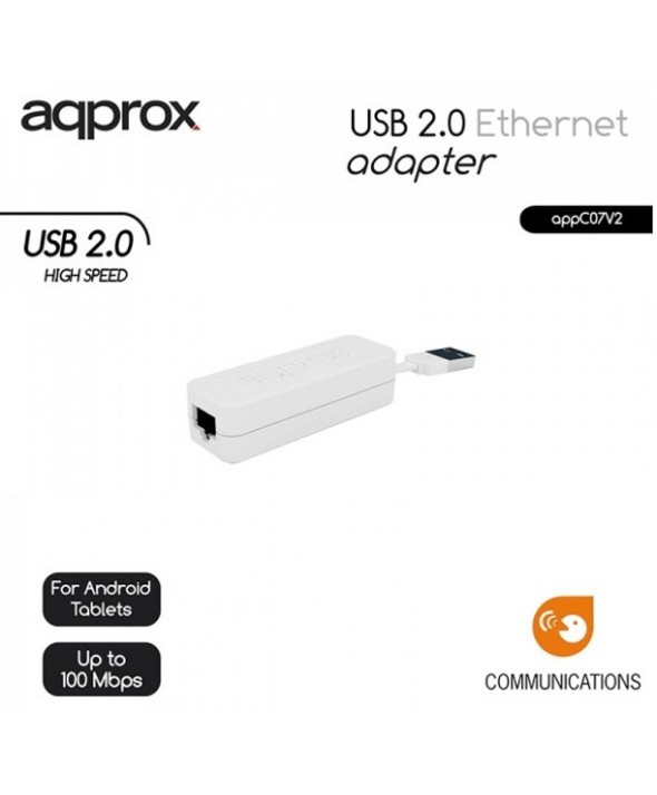 Adaptador usb 2.0 a rj45 ethernet 10/100mb approx 