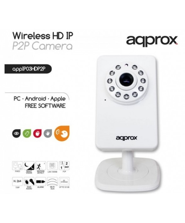 Camara wireless hd ip night approx