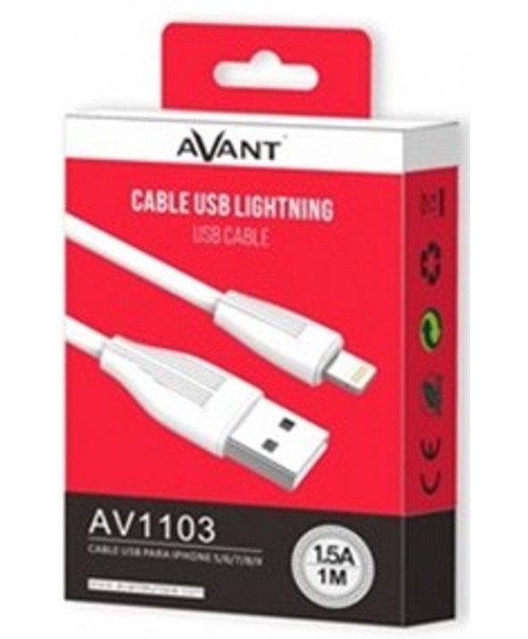 Conexion usb blanco lightning 1m 1,5a