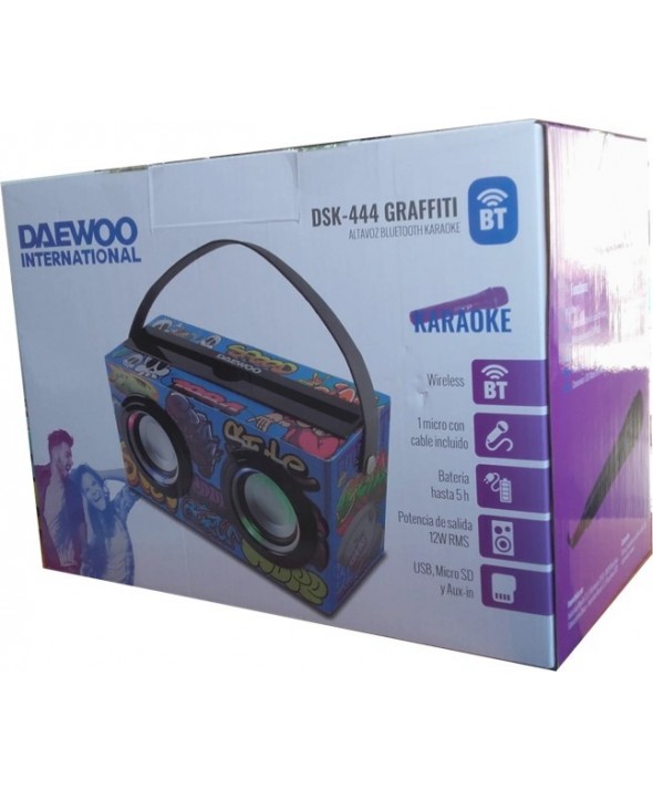 Altavoz multimedia bt karaoke 12w daewoo