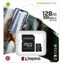 Memoria microsd 128gb class10 100mbs + adaptador sd kingston